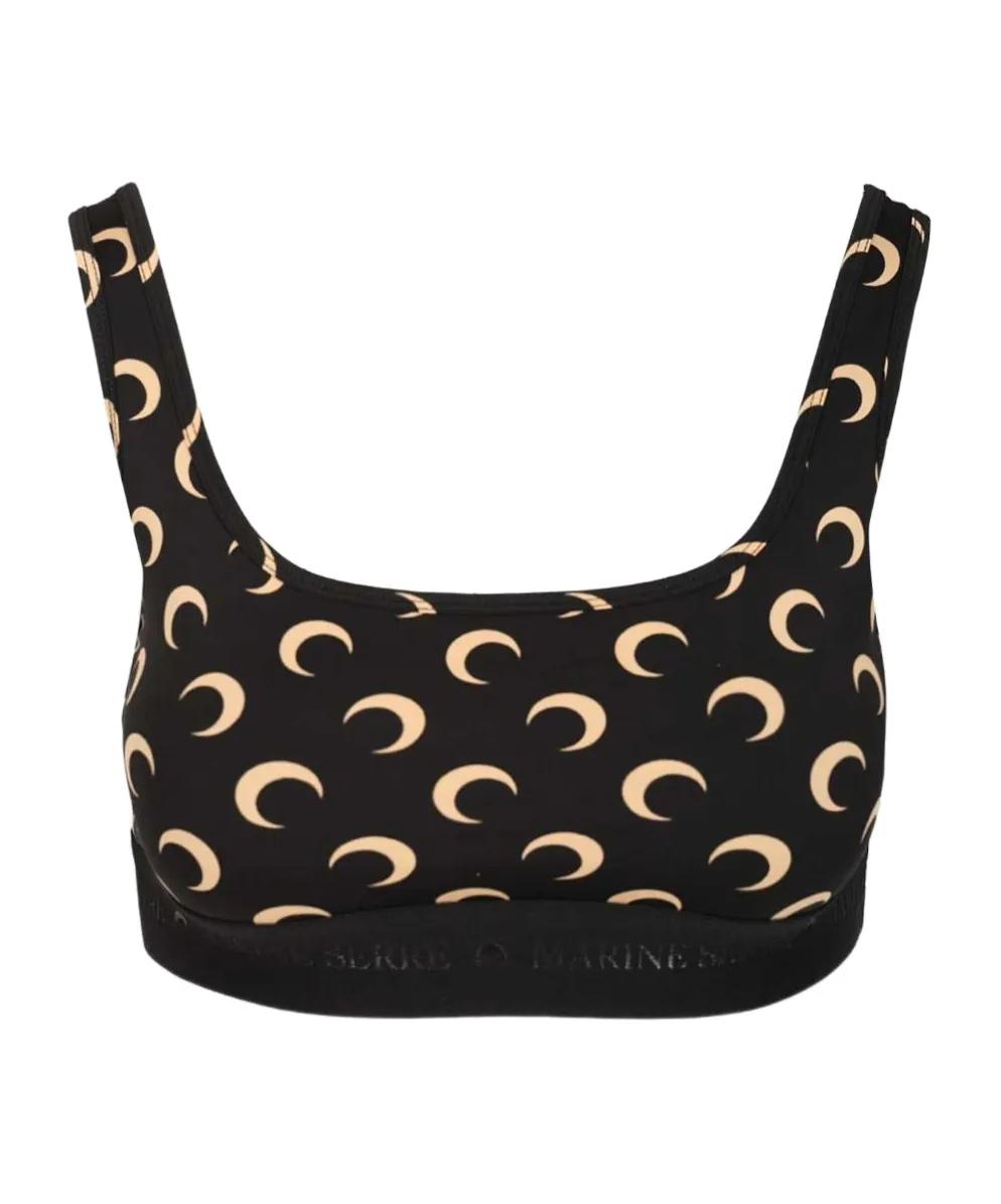 Moon Printed Jersey Sports Bra
