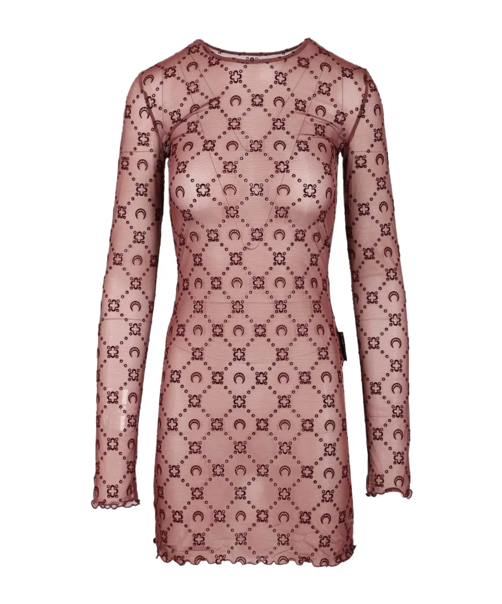 Round Neck Long-Sleeved Mini Dress