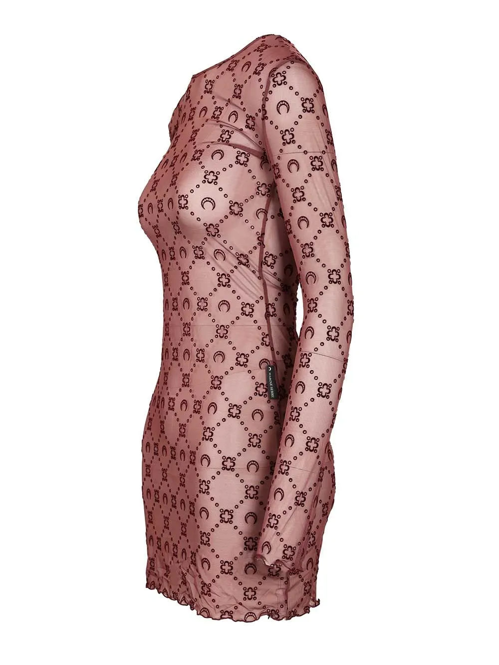 Round Neck Long-Sleeved Mini Dress