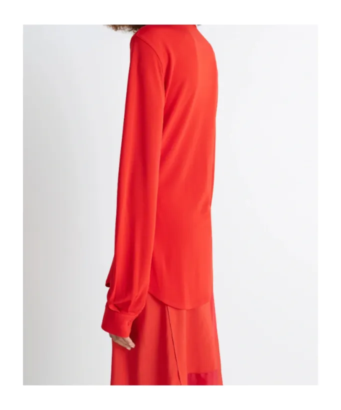 Flower Detailed Long-Sleeved Shirt
