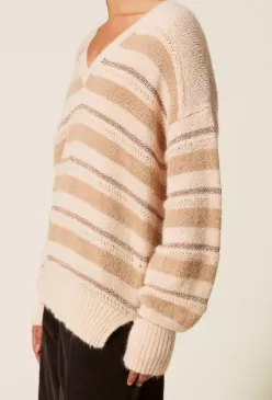 Striped V-Neck Sweater