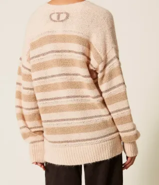 Striped V-Neck Sweater