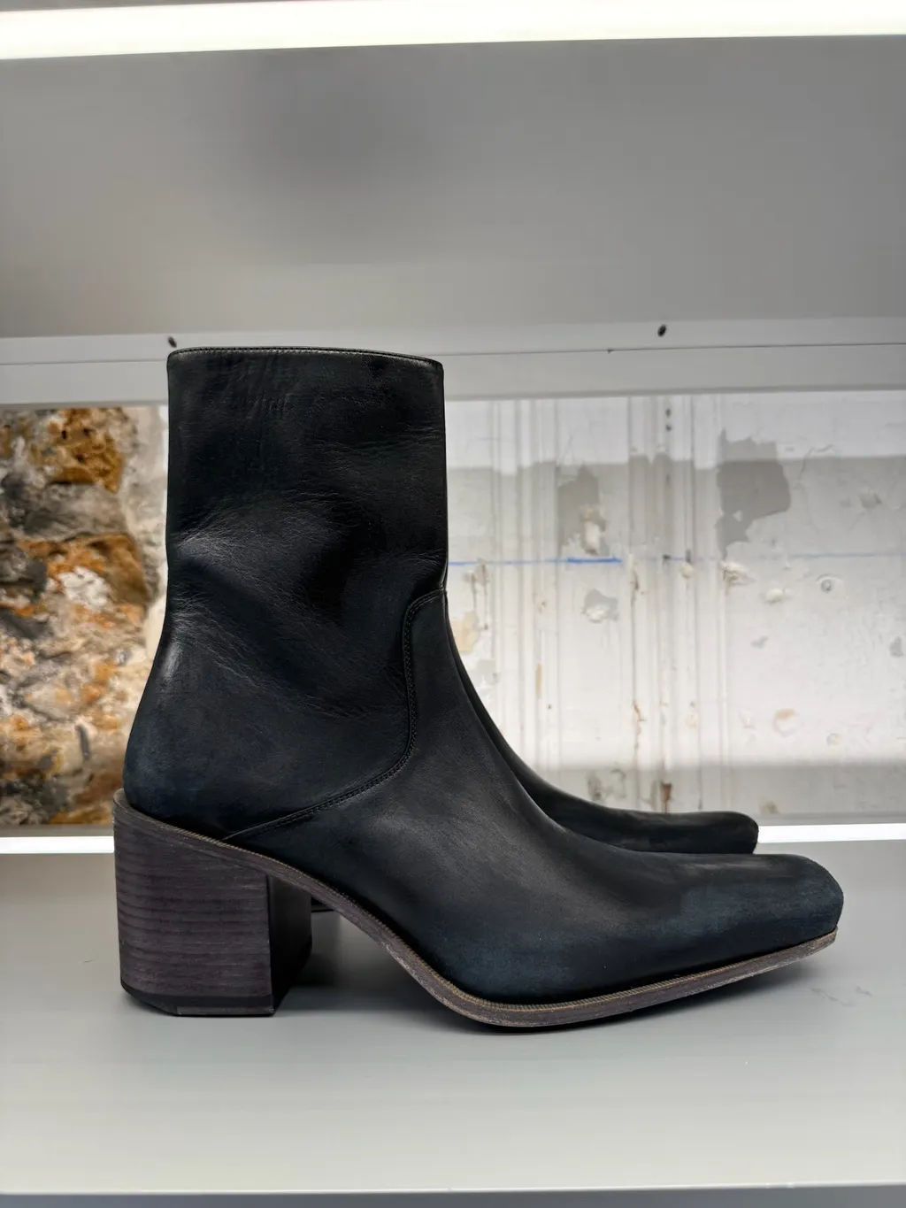 Boogie Square-Toe Ankle Boots