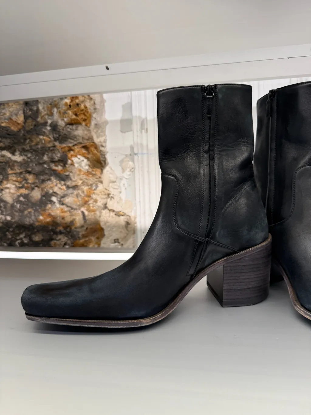 Boogie Square-Toe Ankle Boots