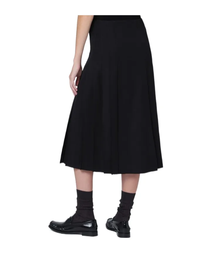 Adjustable-Straps Midi Skirt