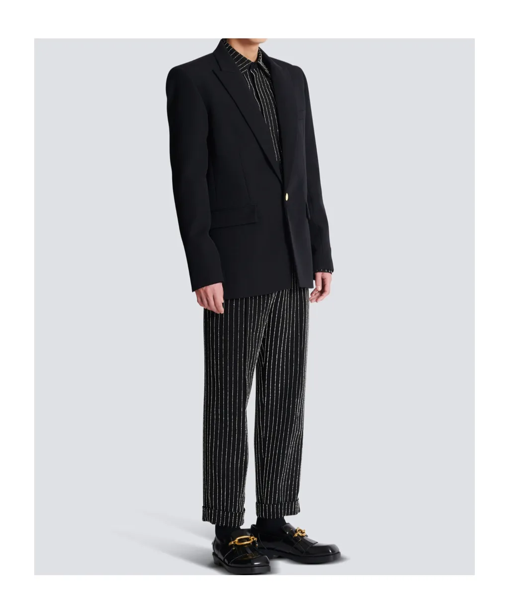 Grain De Poudre Wool 1-Button Jacket