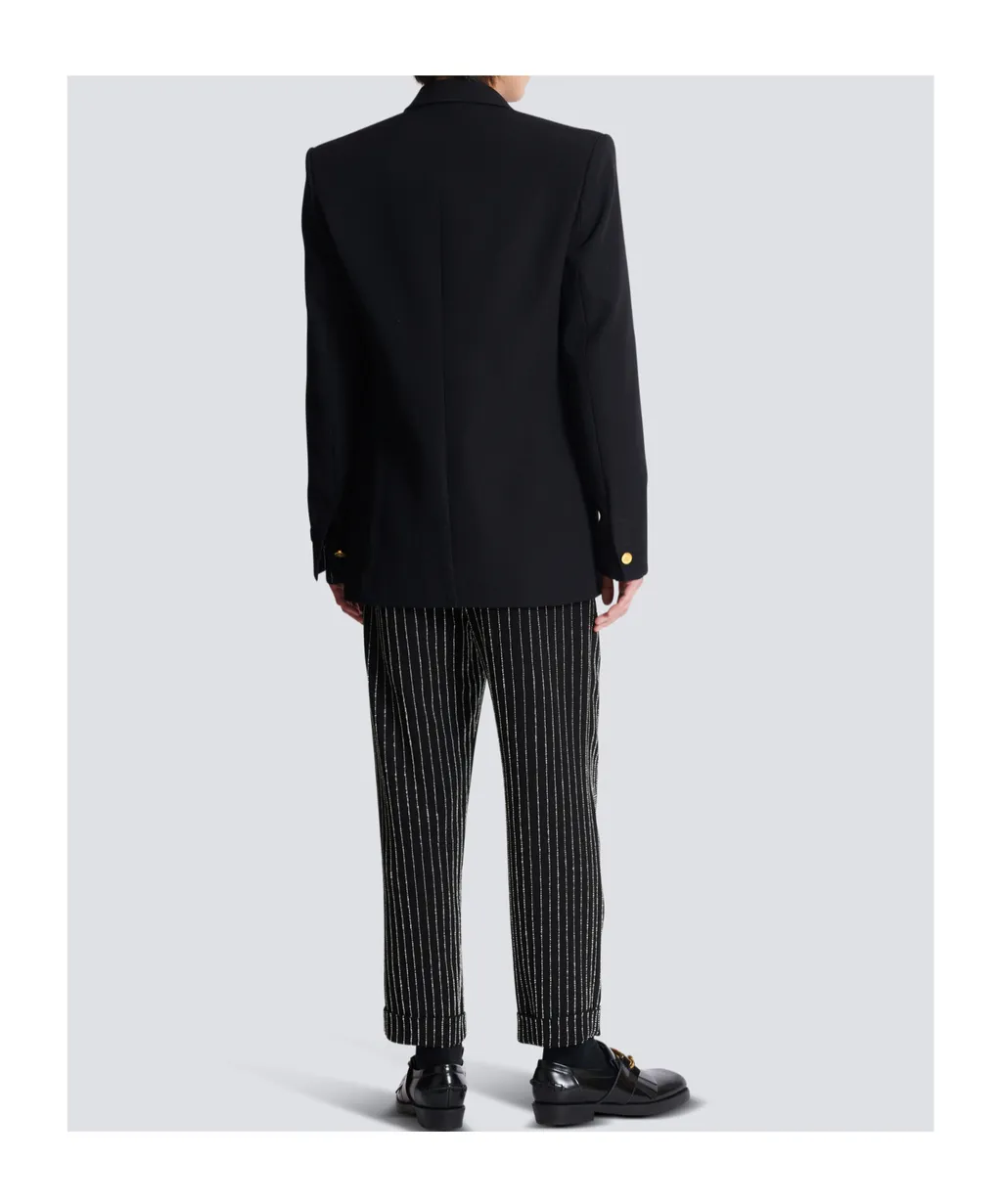 Grain De Poudre Wool 1-Button Jacket