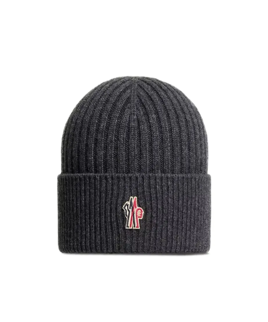 Grenoble Logo Patch Knitted Beanie