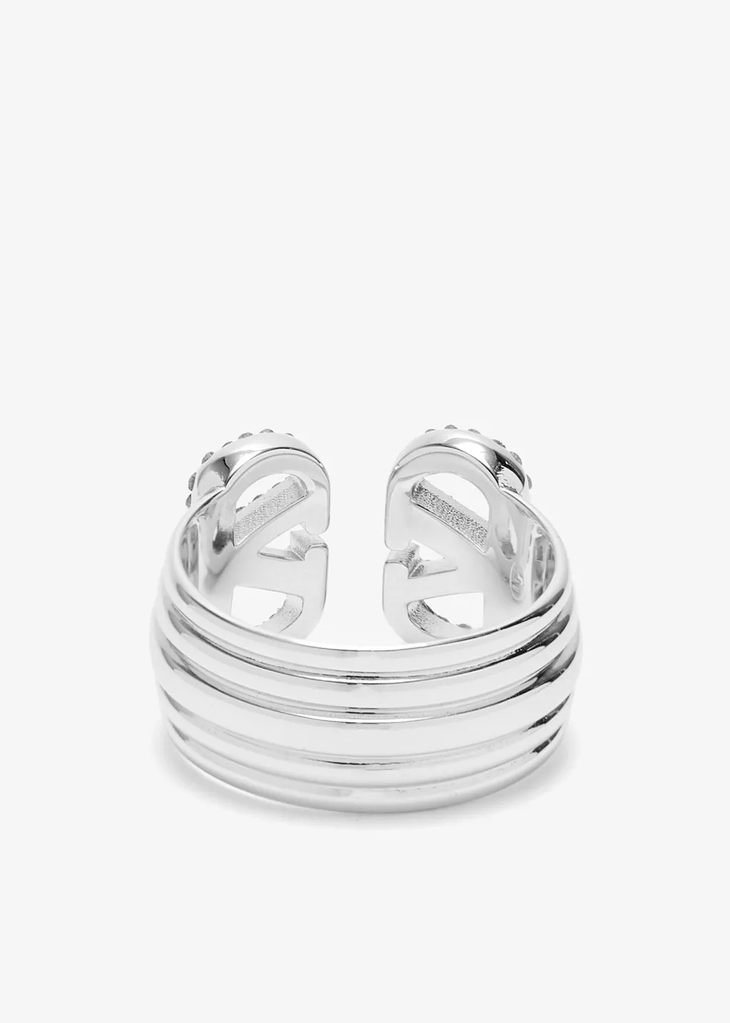 Ovalette Crystal-Embellished Metal Ring