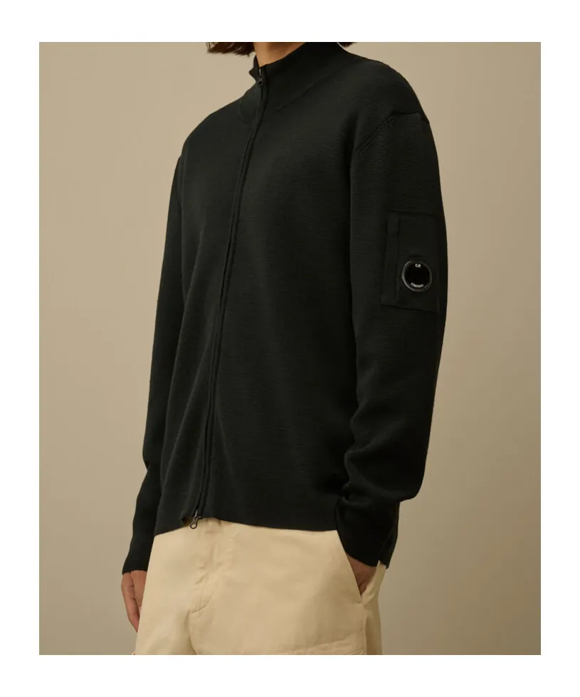 Re-Wool Full Zip Lens Cardigan