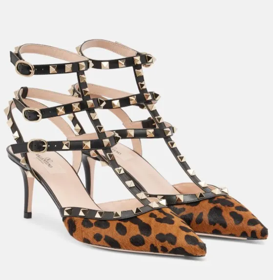 Rockstud Pointed-Toe Pumps