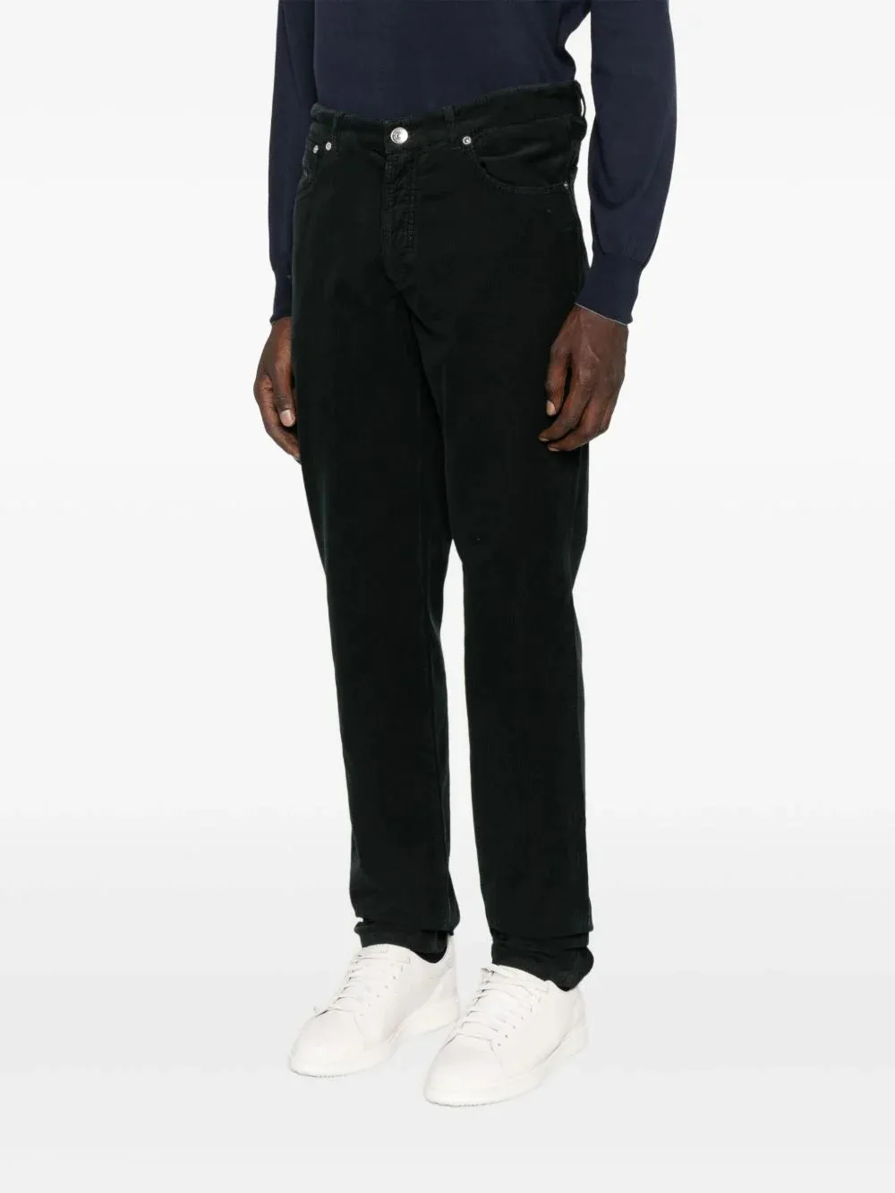 Logo-Embroidered Corduroy Trousers