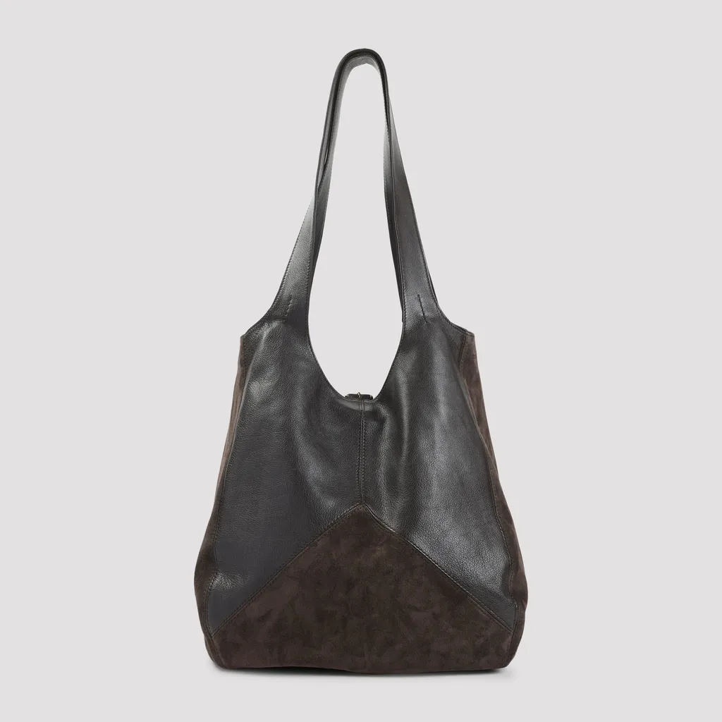 Balloon Leather And Suede Bag