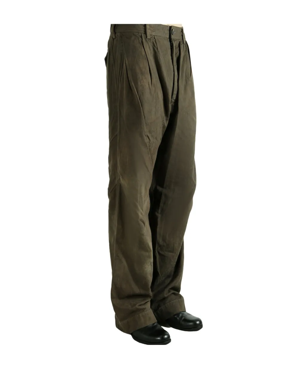 Pleated Straight-Leg Trousers
