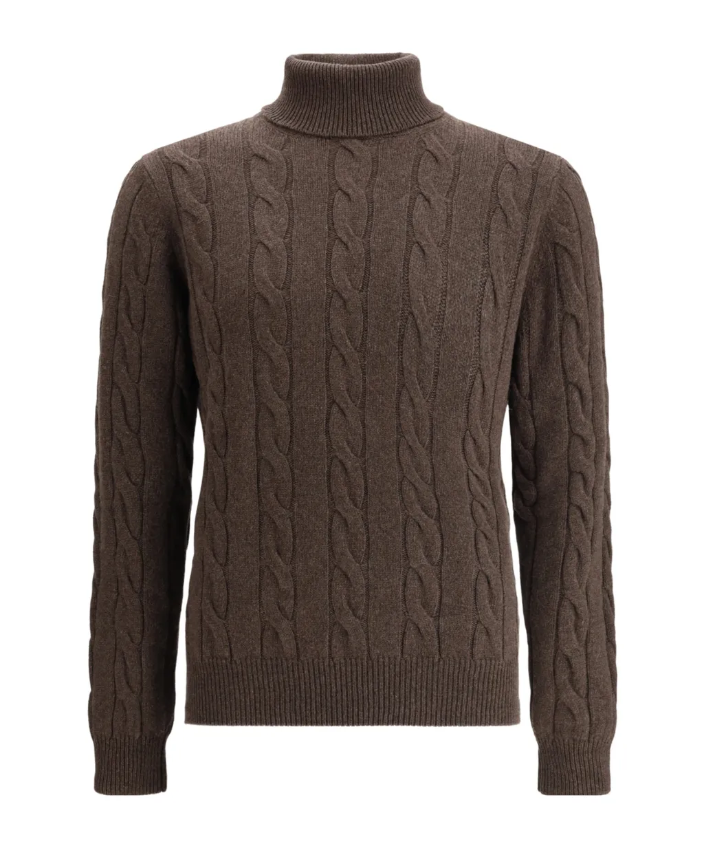 Cashmere Braided Turtleneck Knitwear