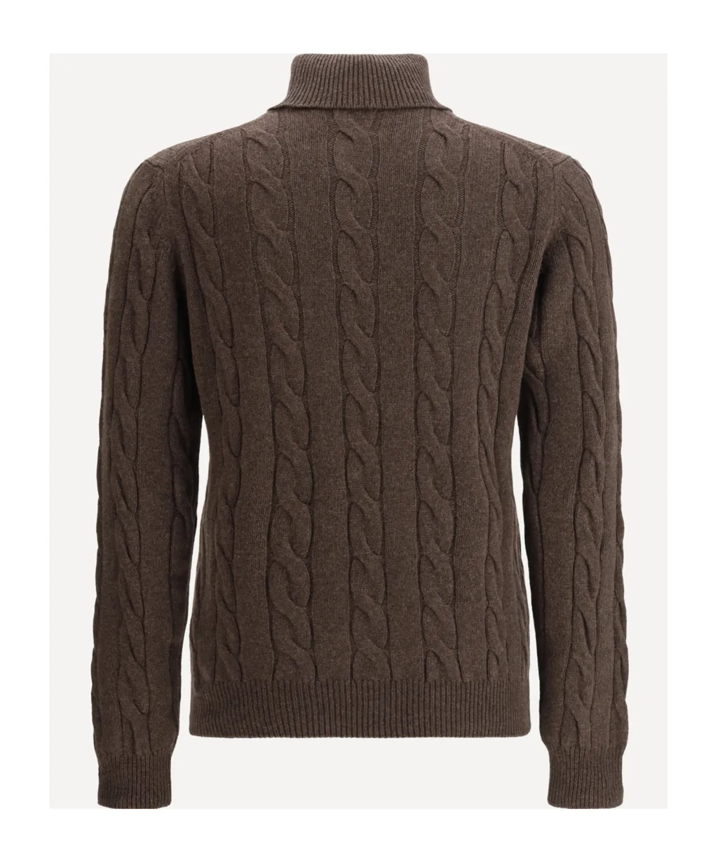 Cashmere Braided Turtleneck Knitwear