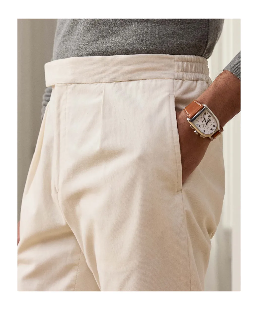 Pleated Cotton Trousers