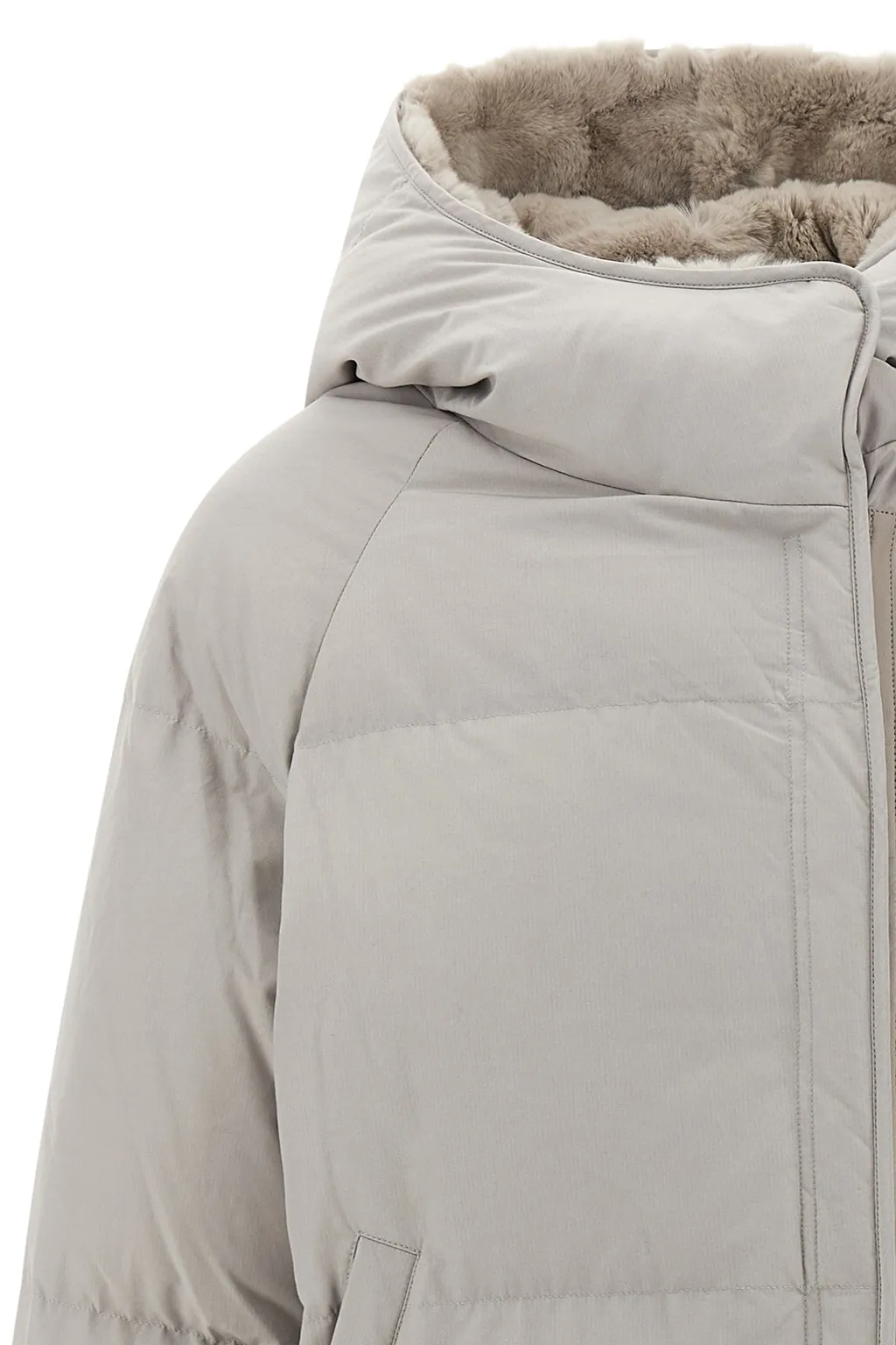 Army Shearling-Insert Down Jacket