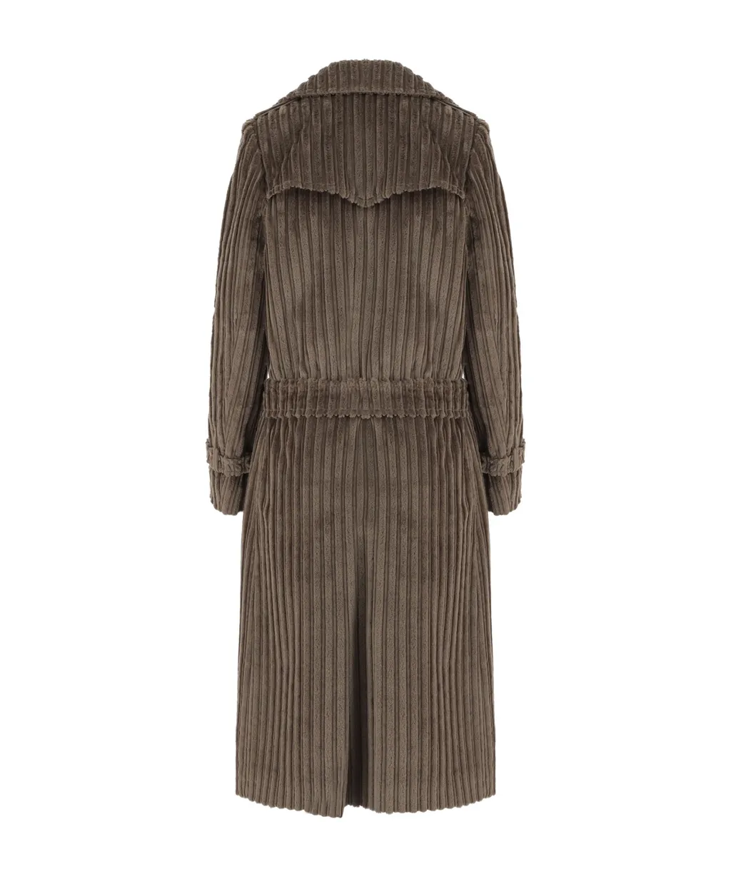 Carola Ribbed Long Coat
