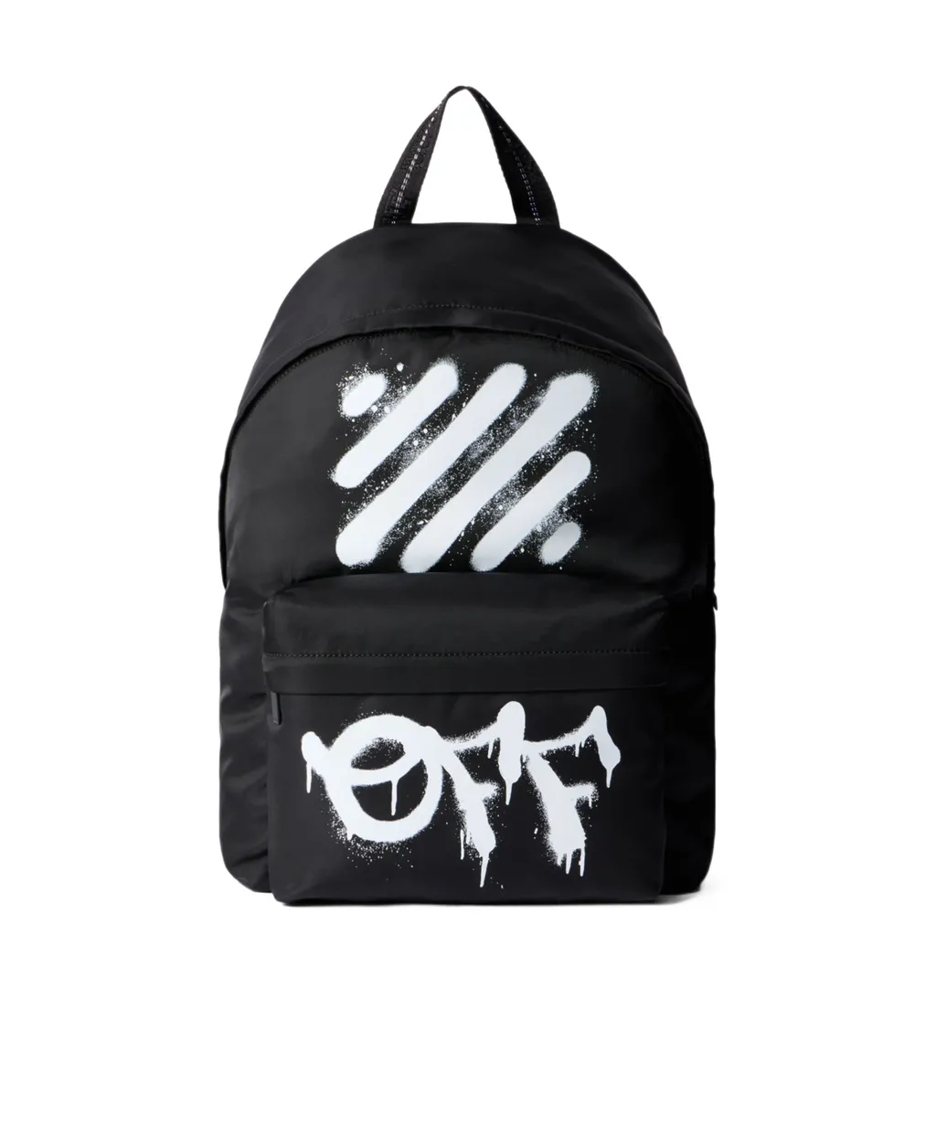 Logo Printed Zip-Up Backpack