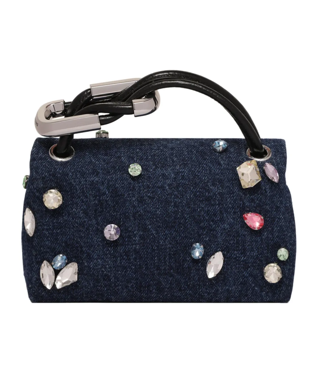 Embellished Top-Handle Clutch Bag