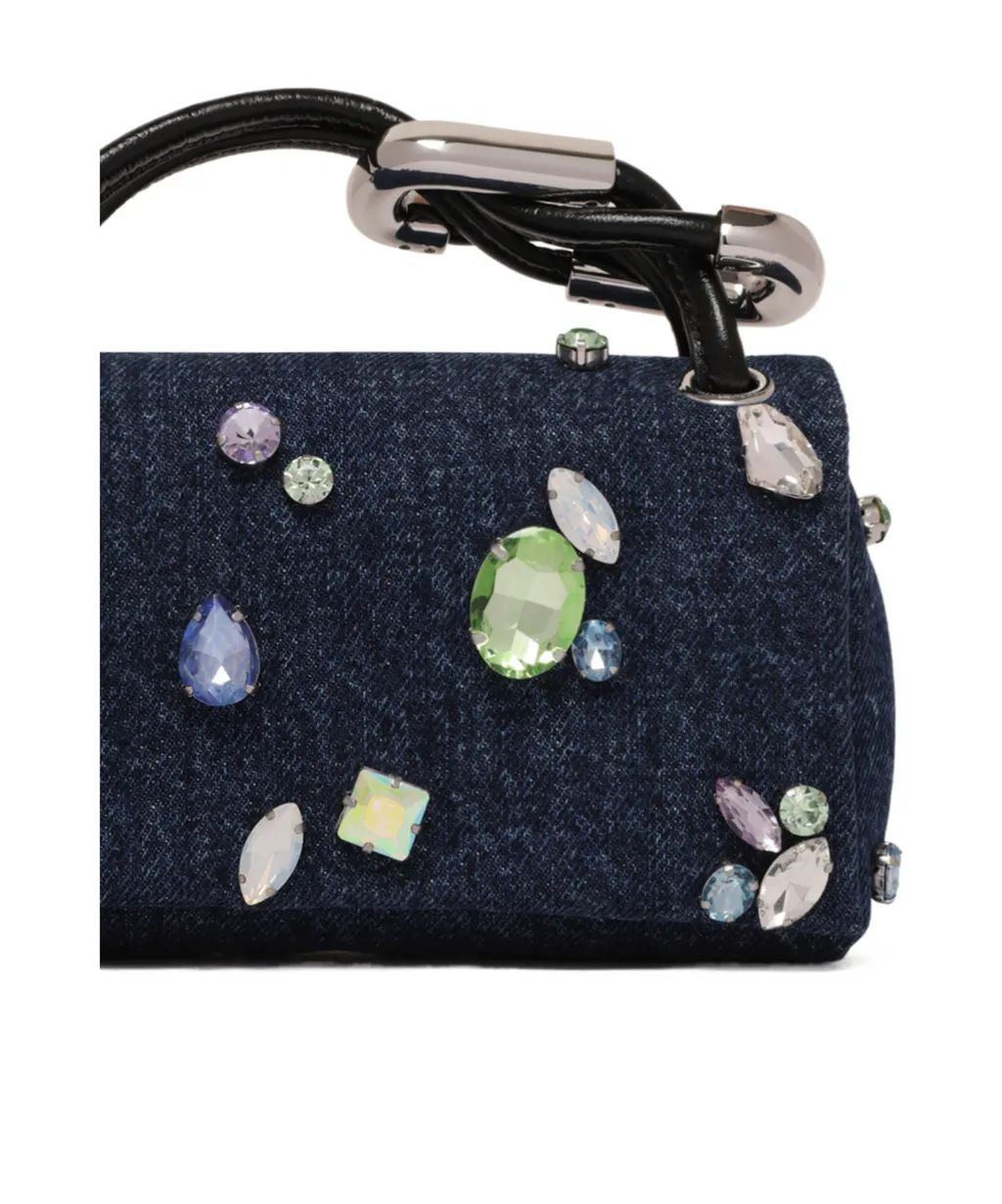 Embellished Top-Handle Clutch Bag