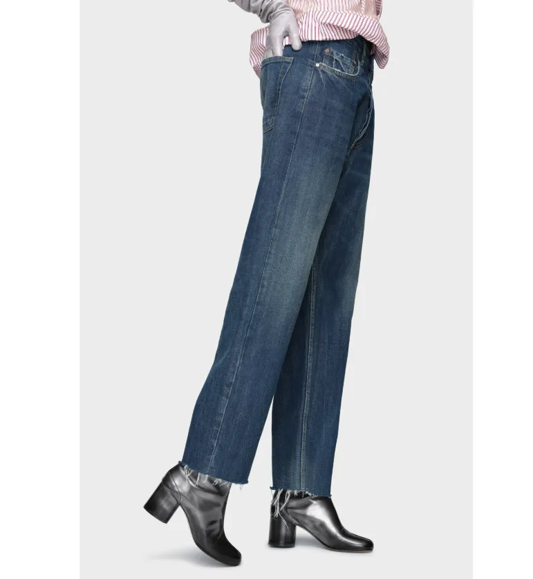 Straight-Leg Denim Jeans