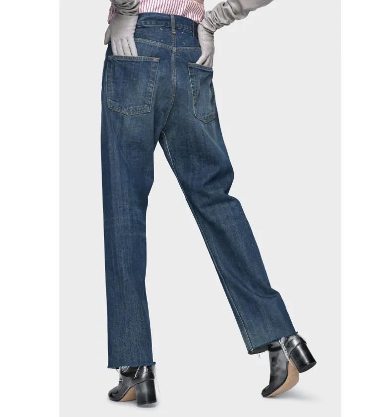 Straight-Leg Denim Jeans