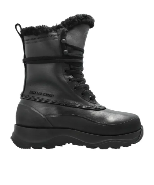 Fur-Trim Lace-Up Boots