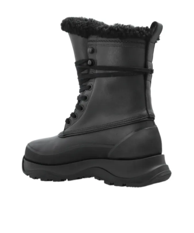 Fur-Trim Lace-Up Boots