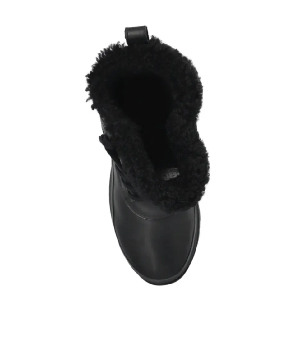 Fur-Trim Lace-Up Boots