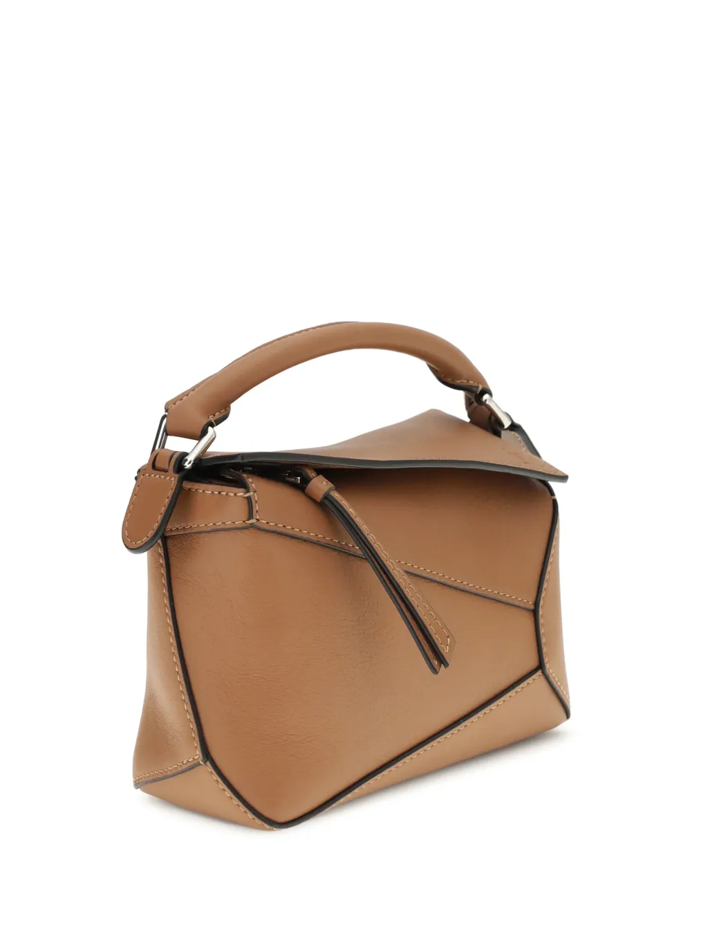 Mini Puzzle Edge Top Handle Bag