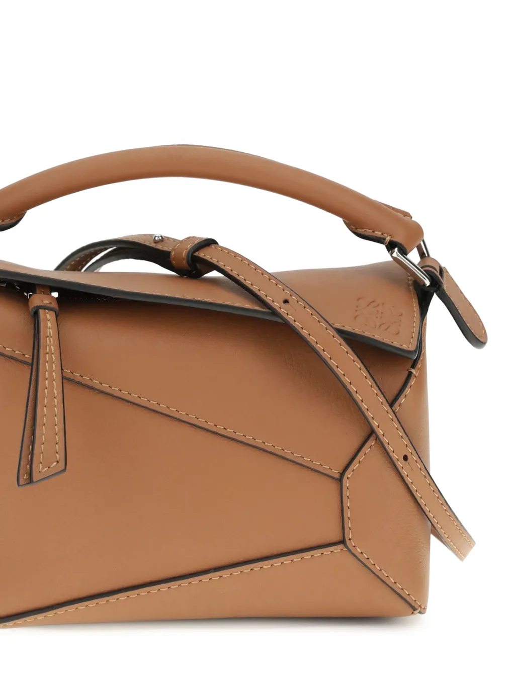 Mini Puzzle Edge Top Handle Bag