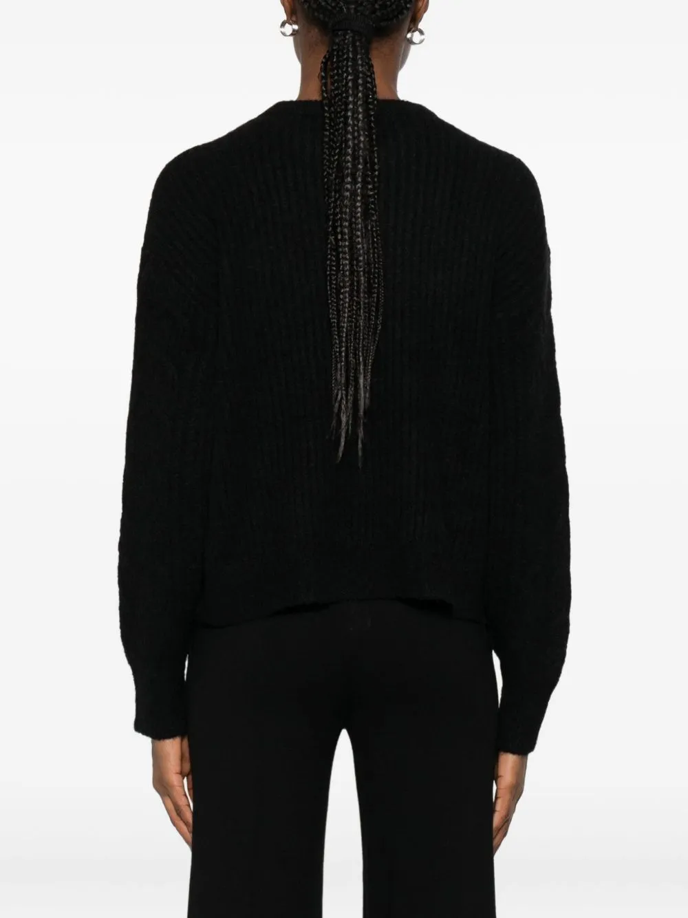 Cable-Knit Crew-Neck Top