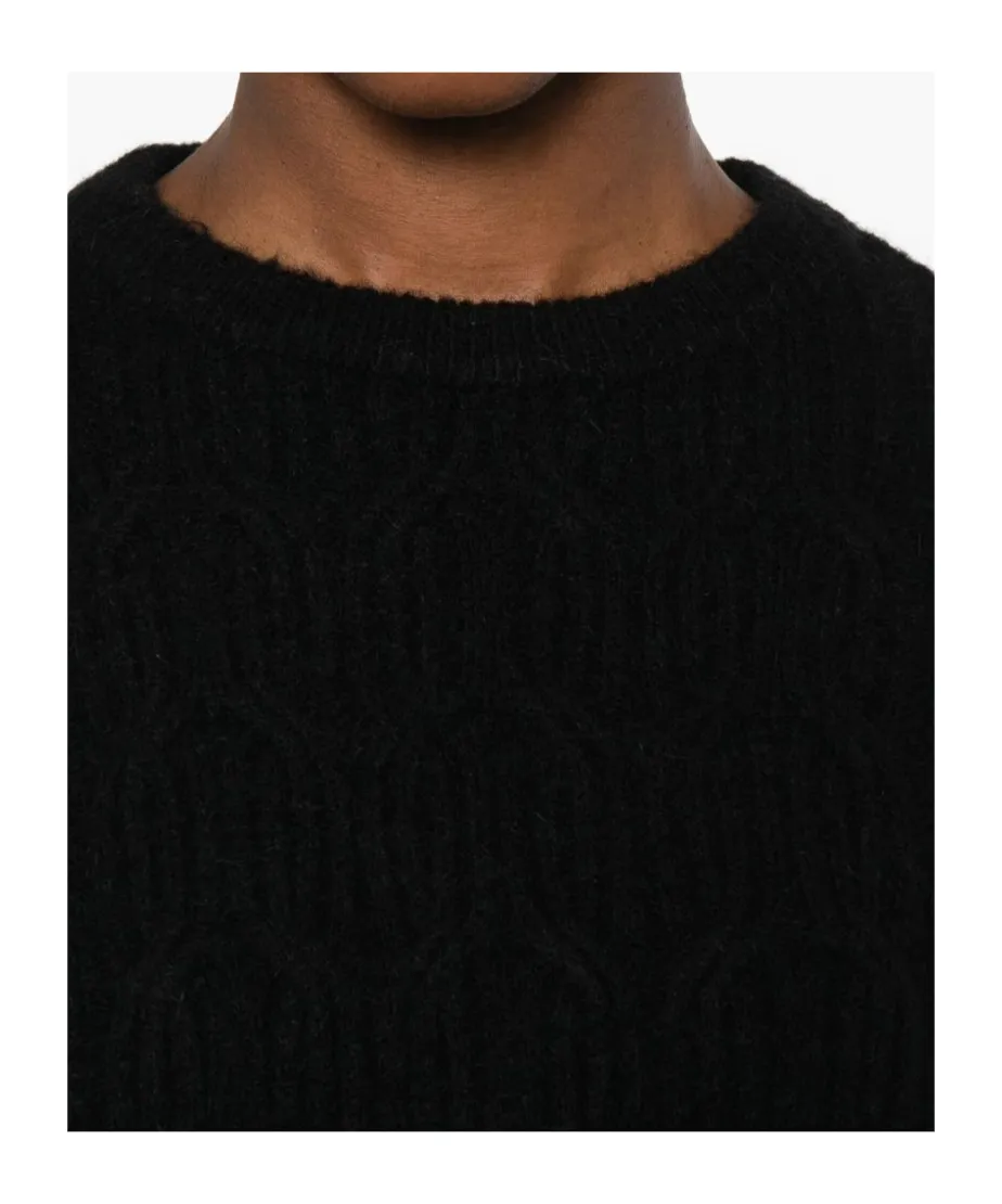 Cable-Knit Crew-Neck Top