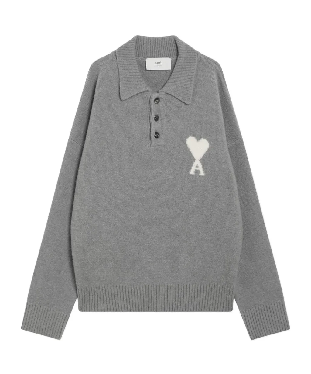 Logo Intarsia Polo Neck Knitted Jumper