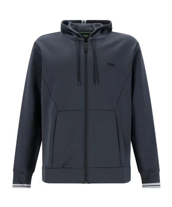 Zip-Up Drawstring Hoodie