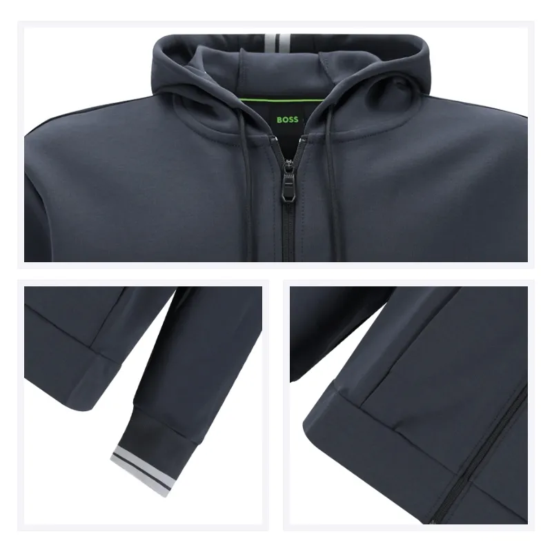 Zip-Up Drawstring Hoodie