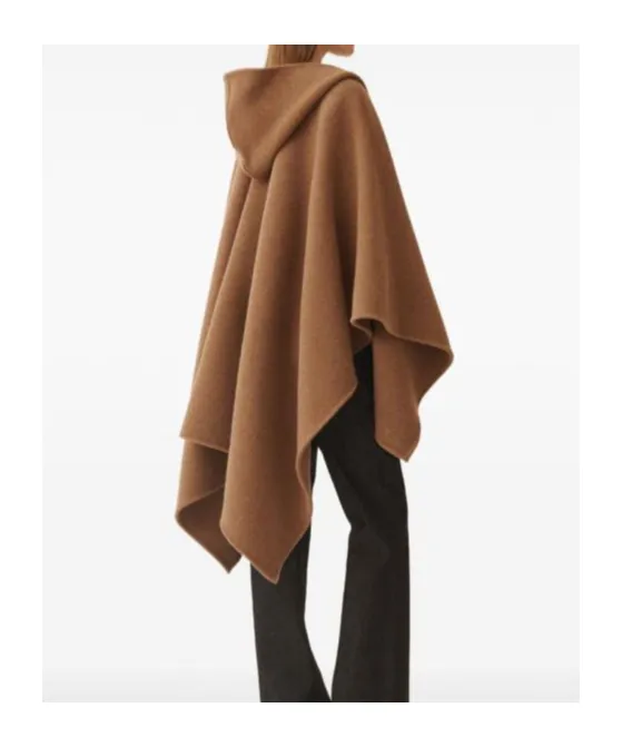 Hooded Cloak With Fur Pockets