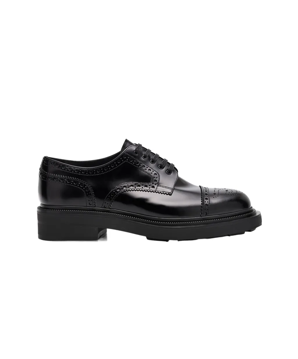 Brogue Lace-Up Derby Shoes