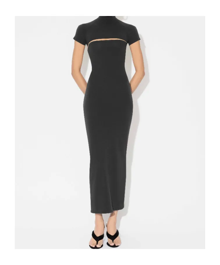 Second-Skin Knit Cut-Out Dress