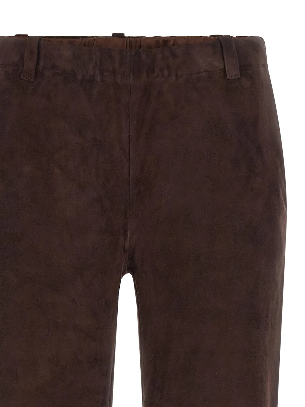 Flared Suede Trousers