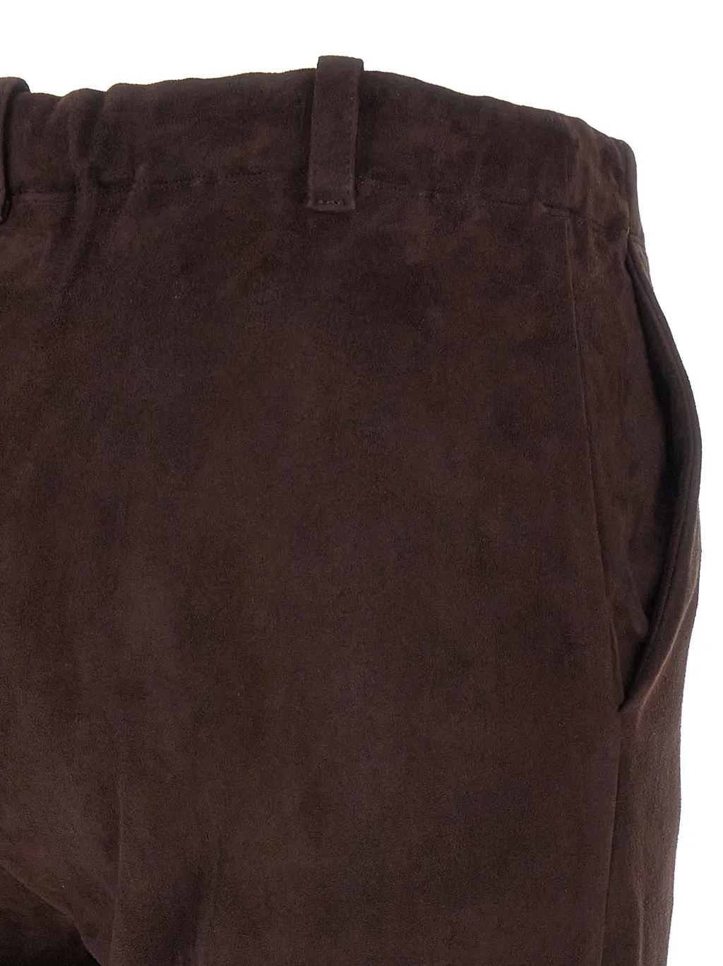 Flared Suede Trousers