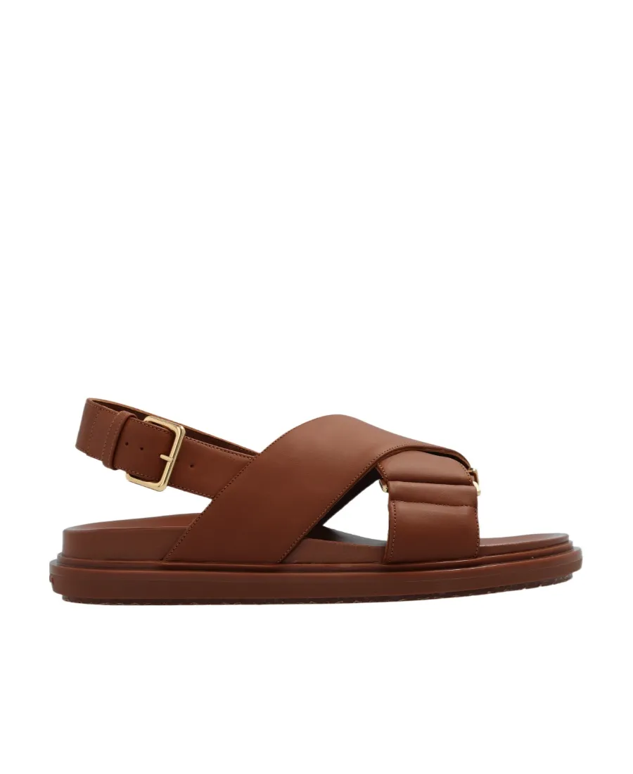 Logo Embossed Buckled Sandals