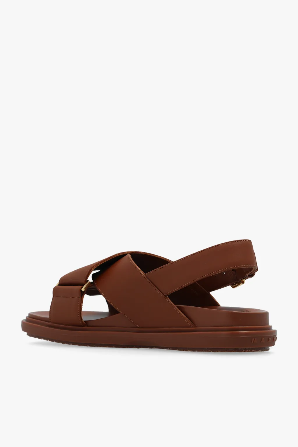 Logo Embossed Buckled Sandals