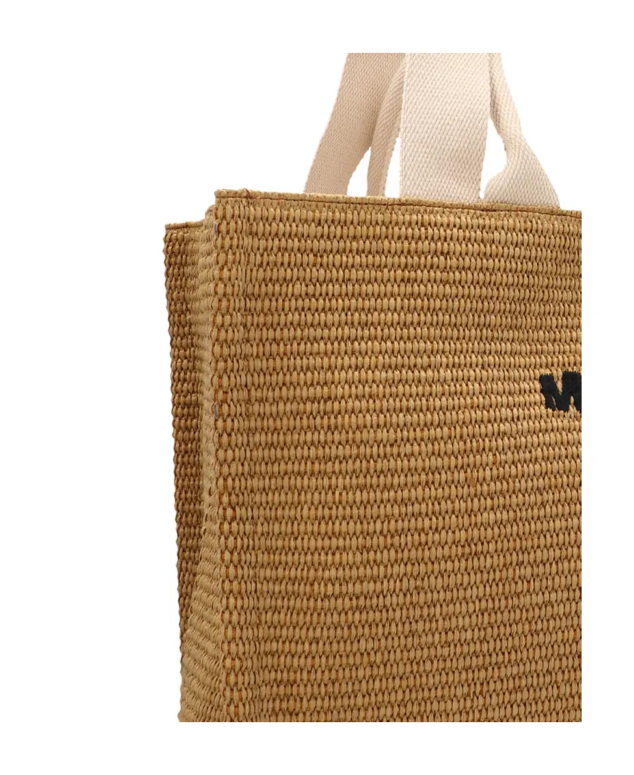 Logo Embroidered Top Handle Bag