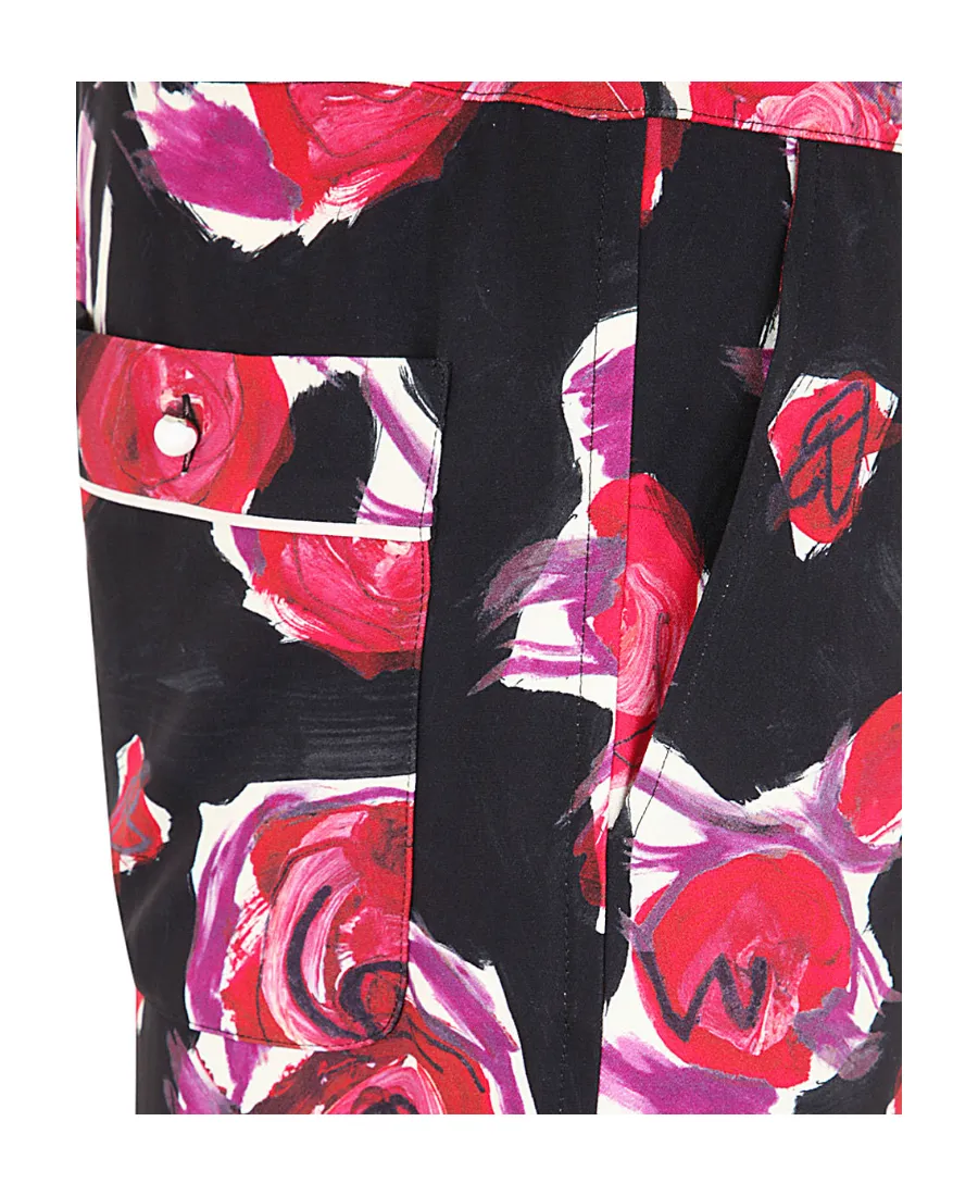 Floral Printed Wide-Leg Trousers