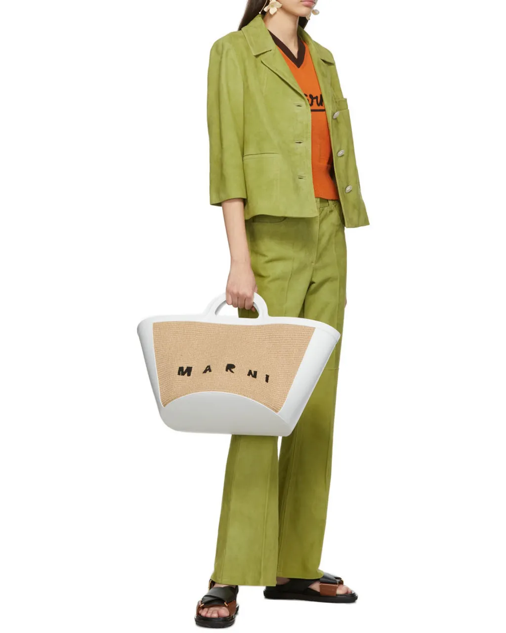 Logo Detailed Top Handle Tote Bag