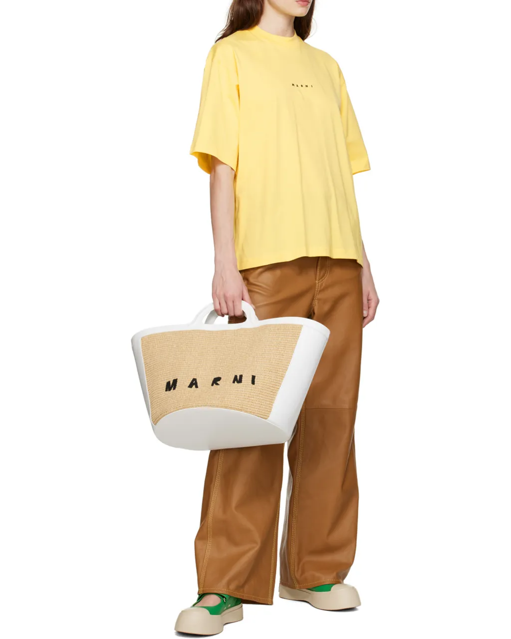 Logo Detailed Top Handle Tote Bag