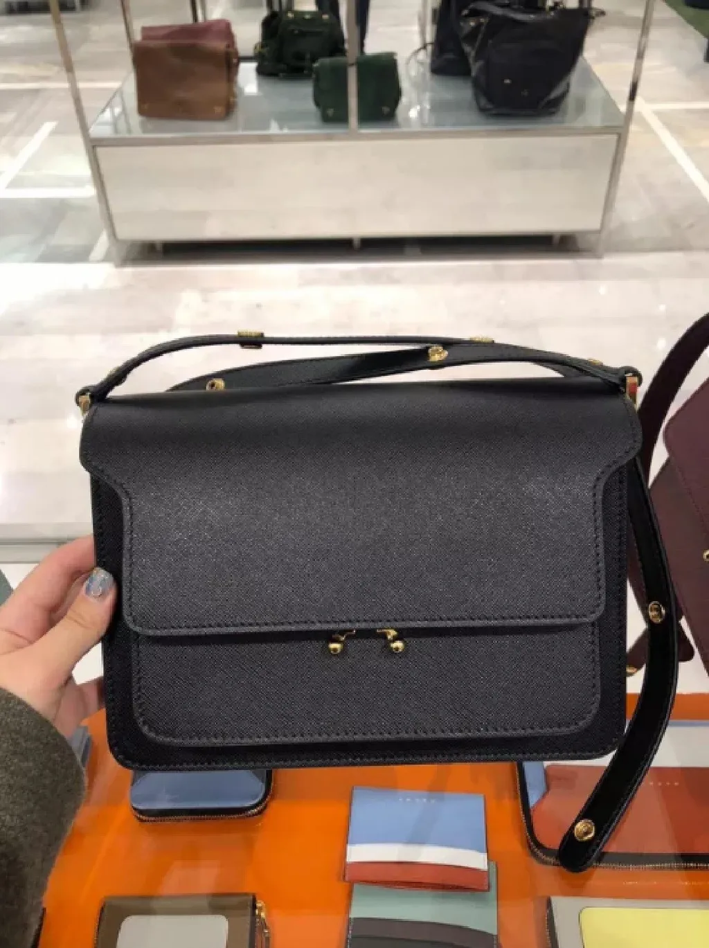 Trunk Foldover Medium Shoulder Bag